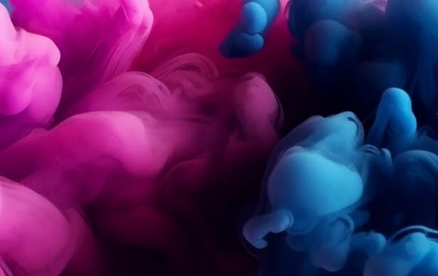 Paint Ink drop in water, Motion color explosion smoke, Blue pink color fluid splash vapor cloud on glitter dust texture black abstract art background; Shutterstock ID 2313909587; purchase_order: -; job: -; client: -; other: -